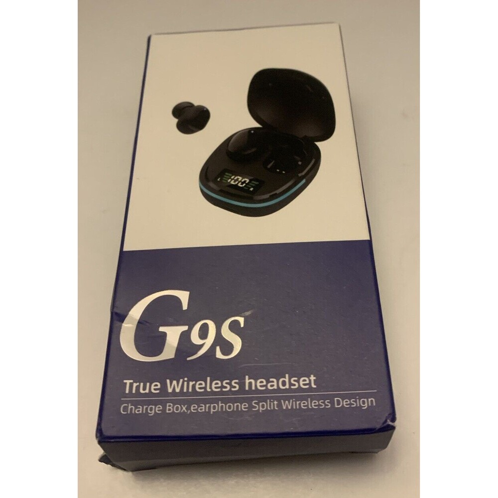 Bluetooth Wireless Touch-Control Headset, LED Lamp Digital Display Bluetooth
